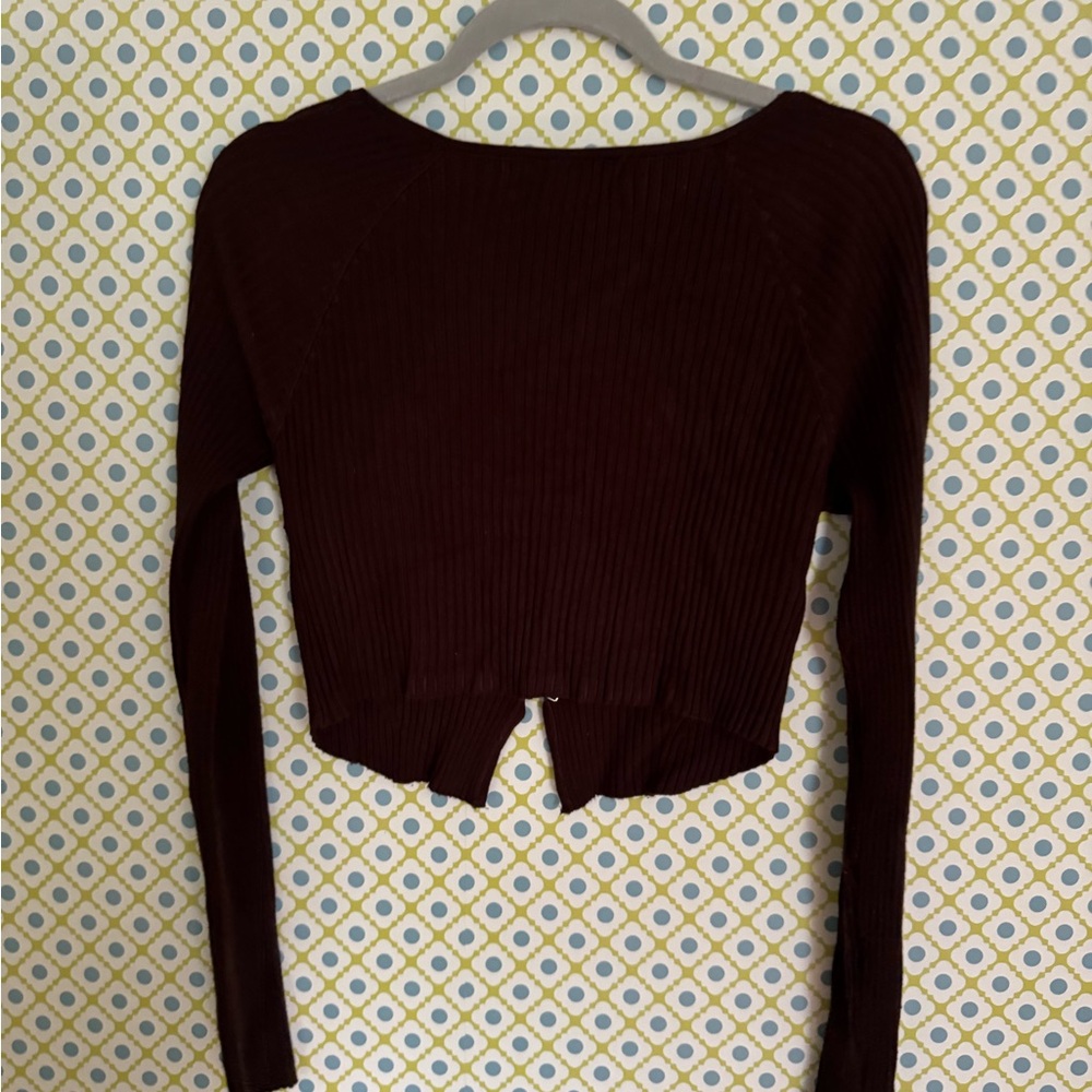 Urban Outfitters Burgundy Crop Top